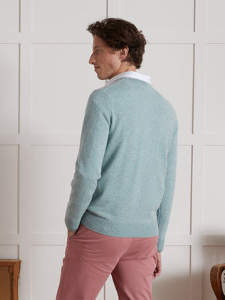 Herrenpullover aus Kaschmir mit rundem Halsausschnitt