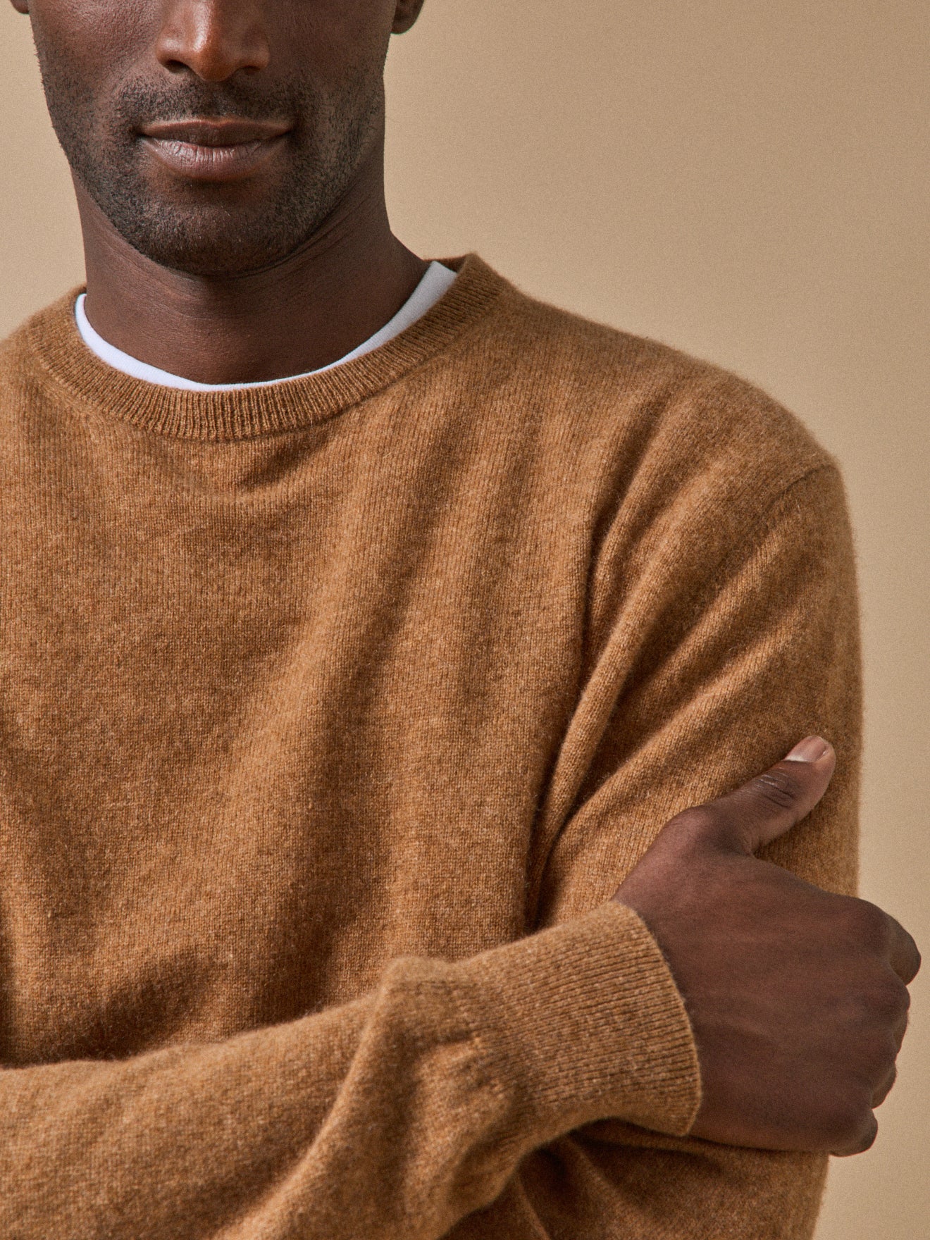 Herrenpullover aus Kaschmir mit rundem Halsausschnitt