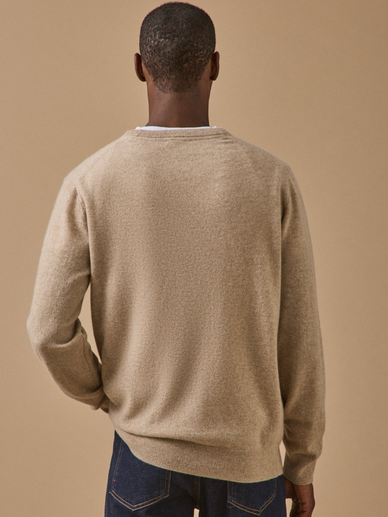 Herrenpullover aus Kaschmir mit rundem Halsausschnitt