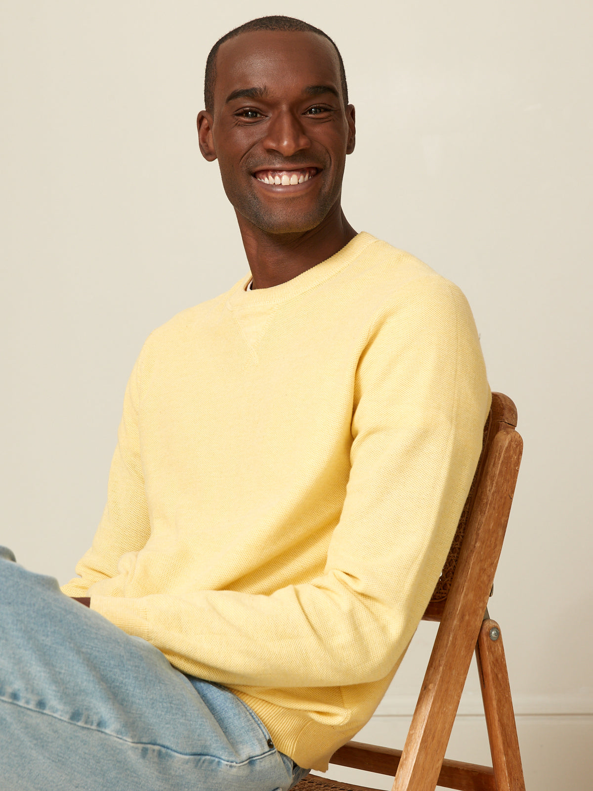 Pull col rond homme