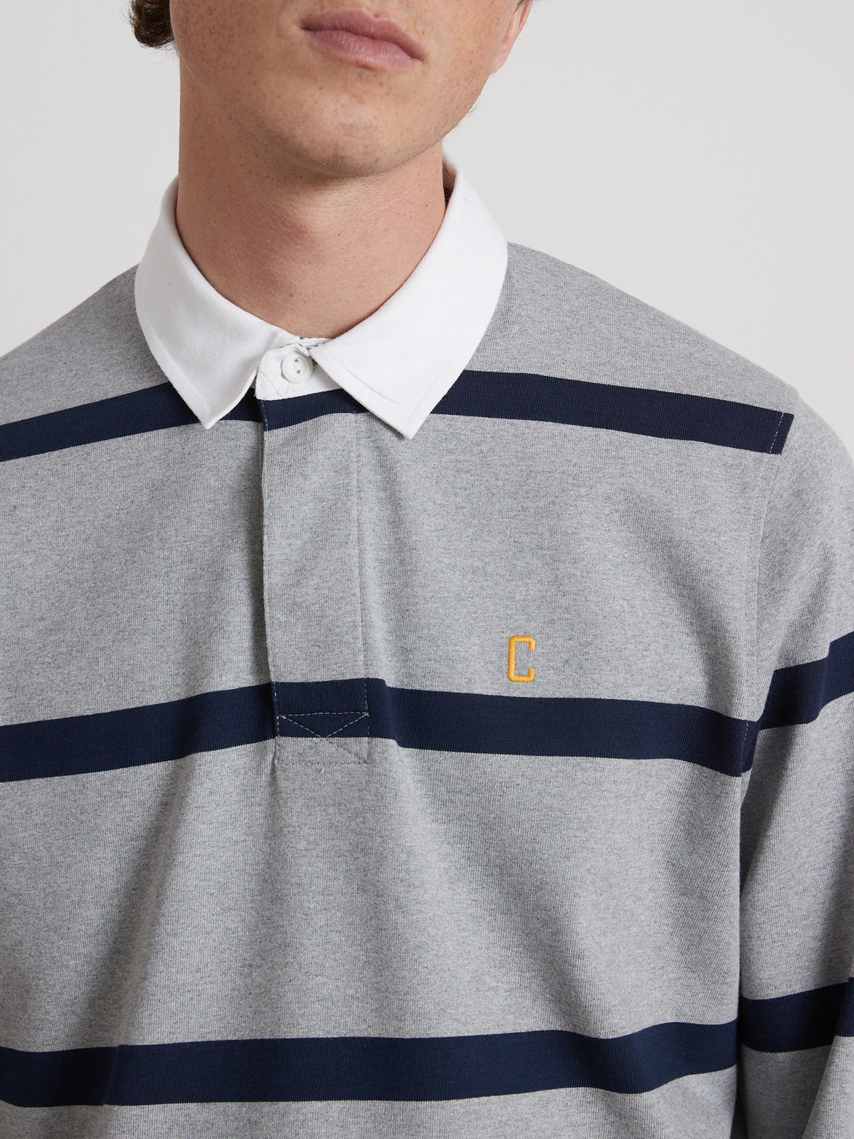 Pull rayé col polo homme - coton biologique