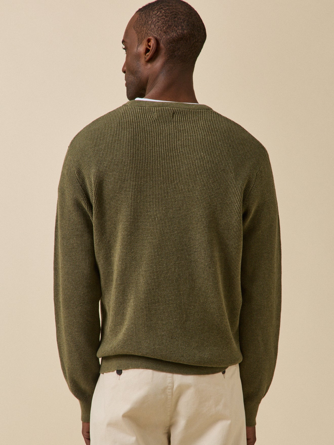 Pull  maille gaufrée homme