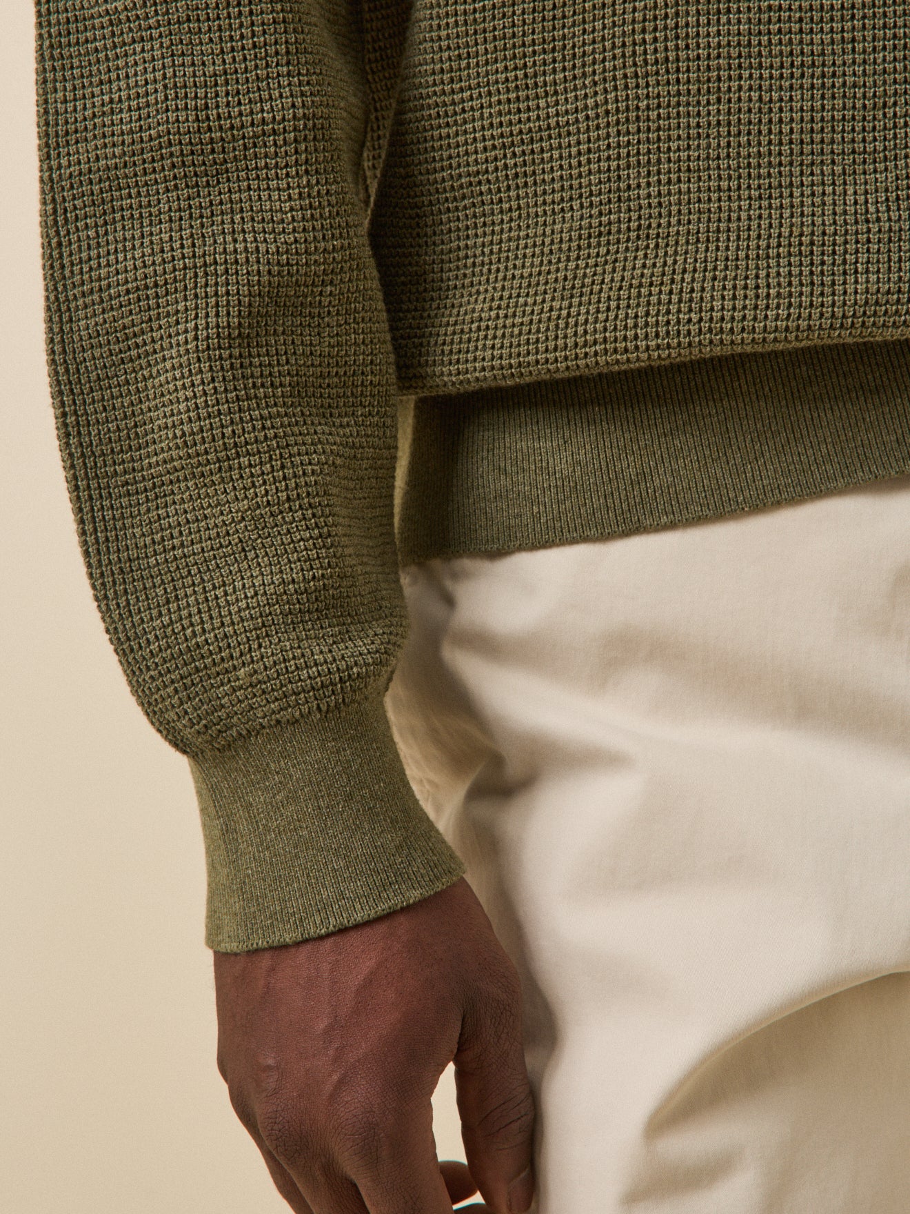 Pull  maille gaufrée homme