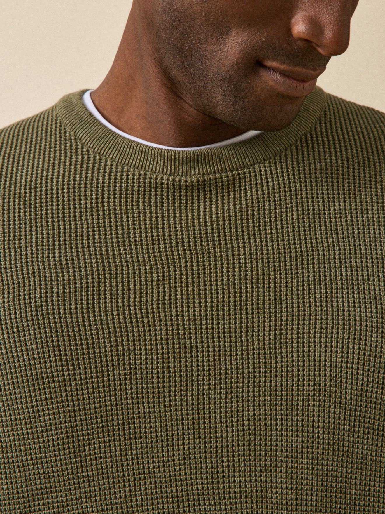 Pull  maille gaufrée homme