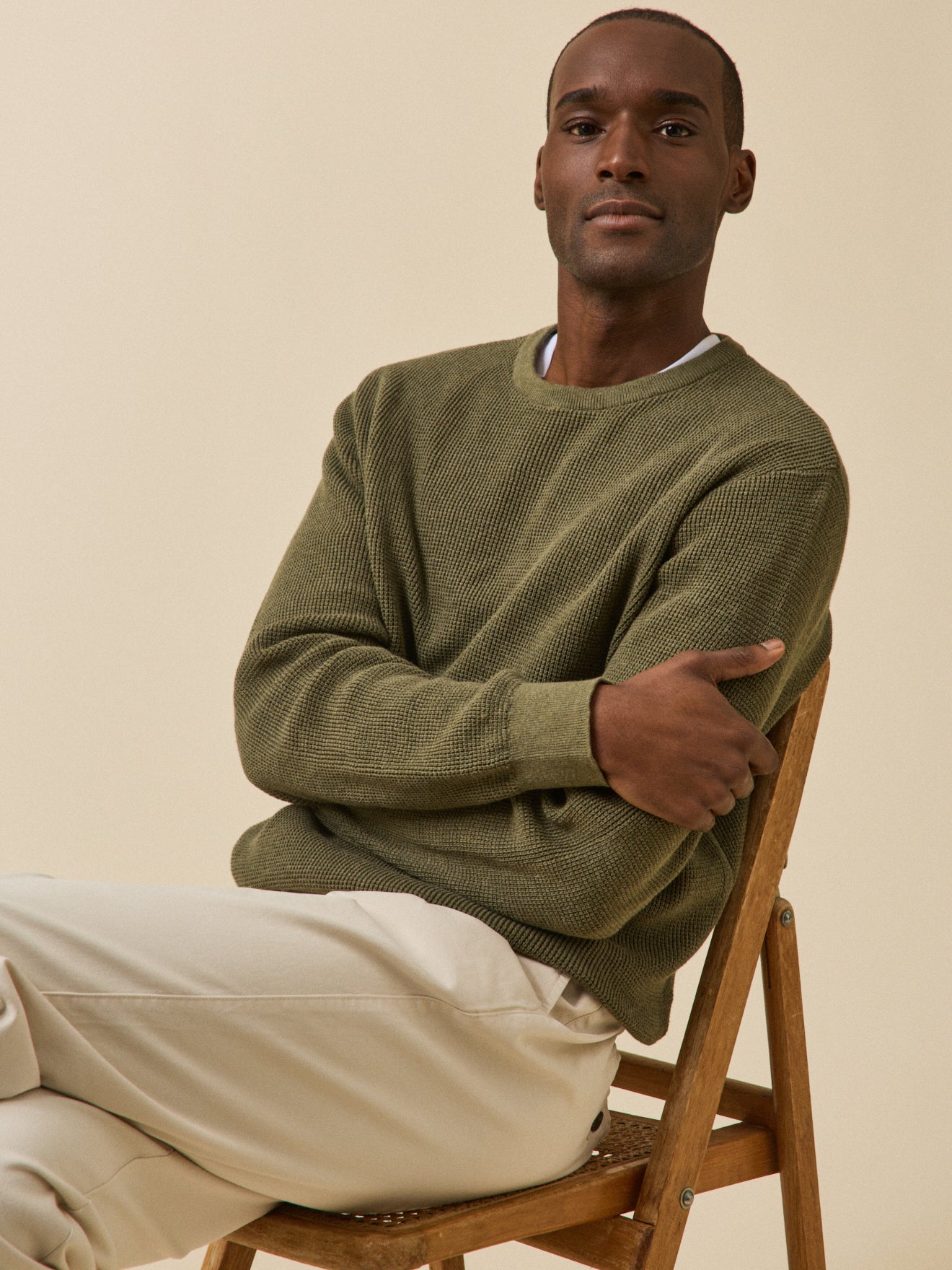 Pull  maille gaufrée homme