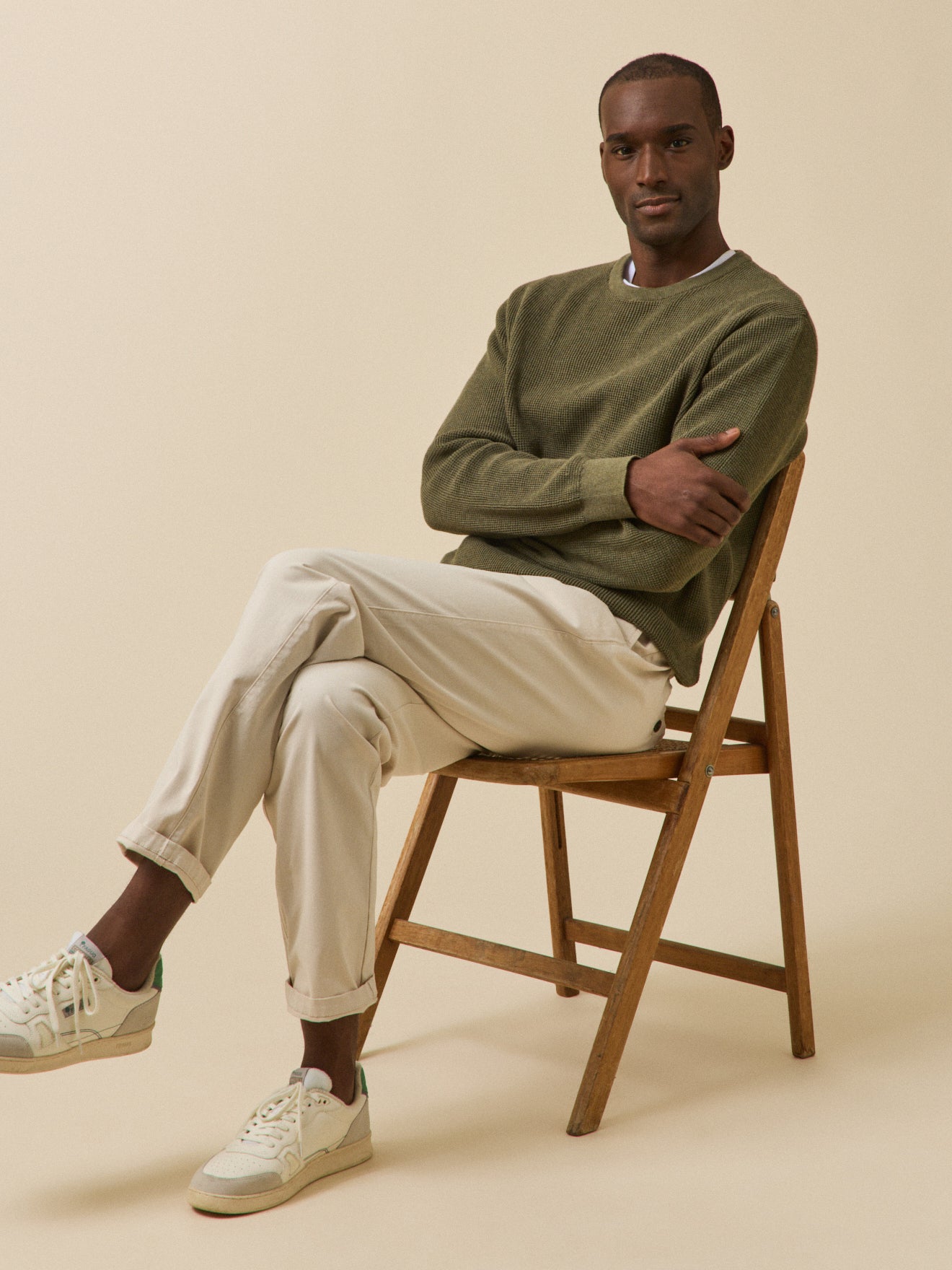 Pull  maille gaufrée homme