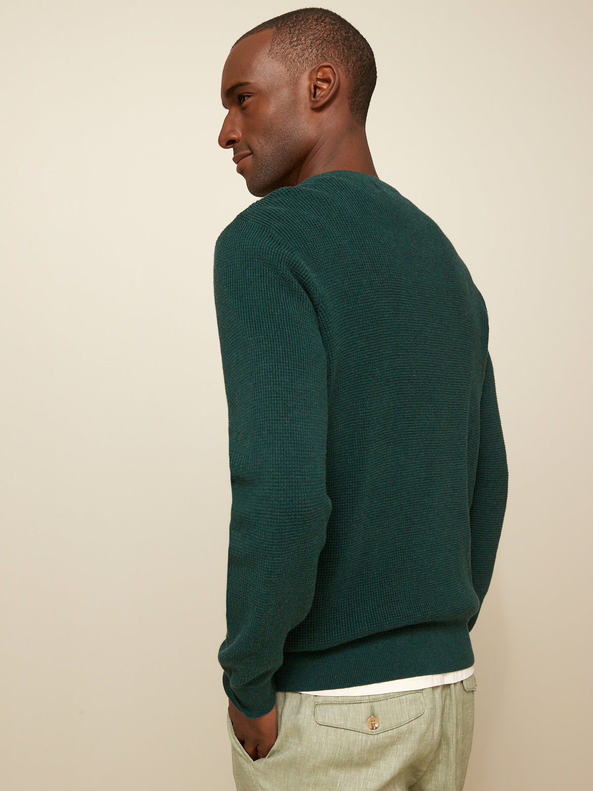 Pull  maille gaufrée homme