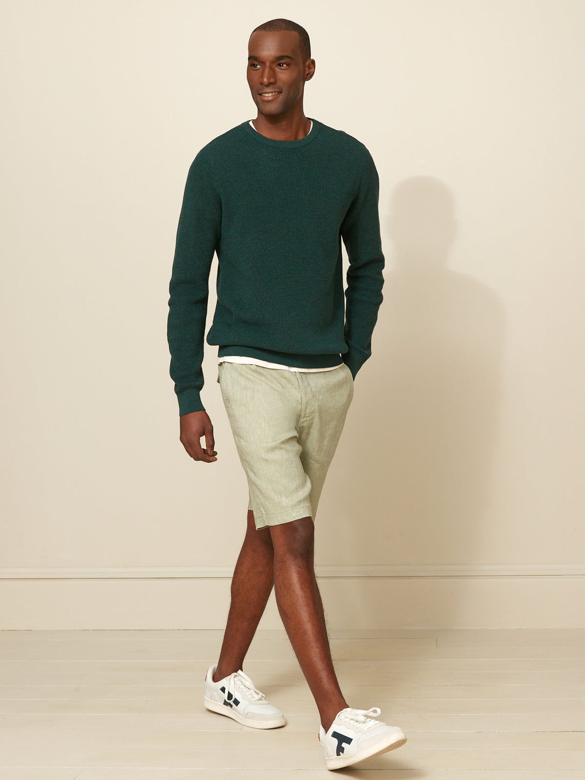Pull  maille gaufrée homme