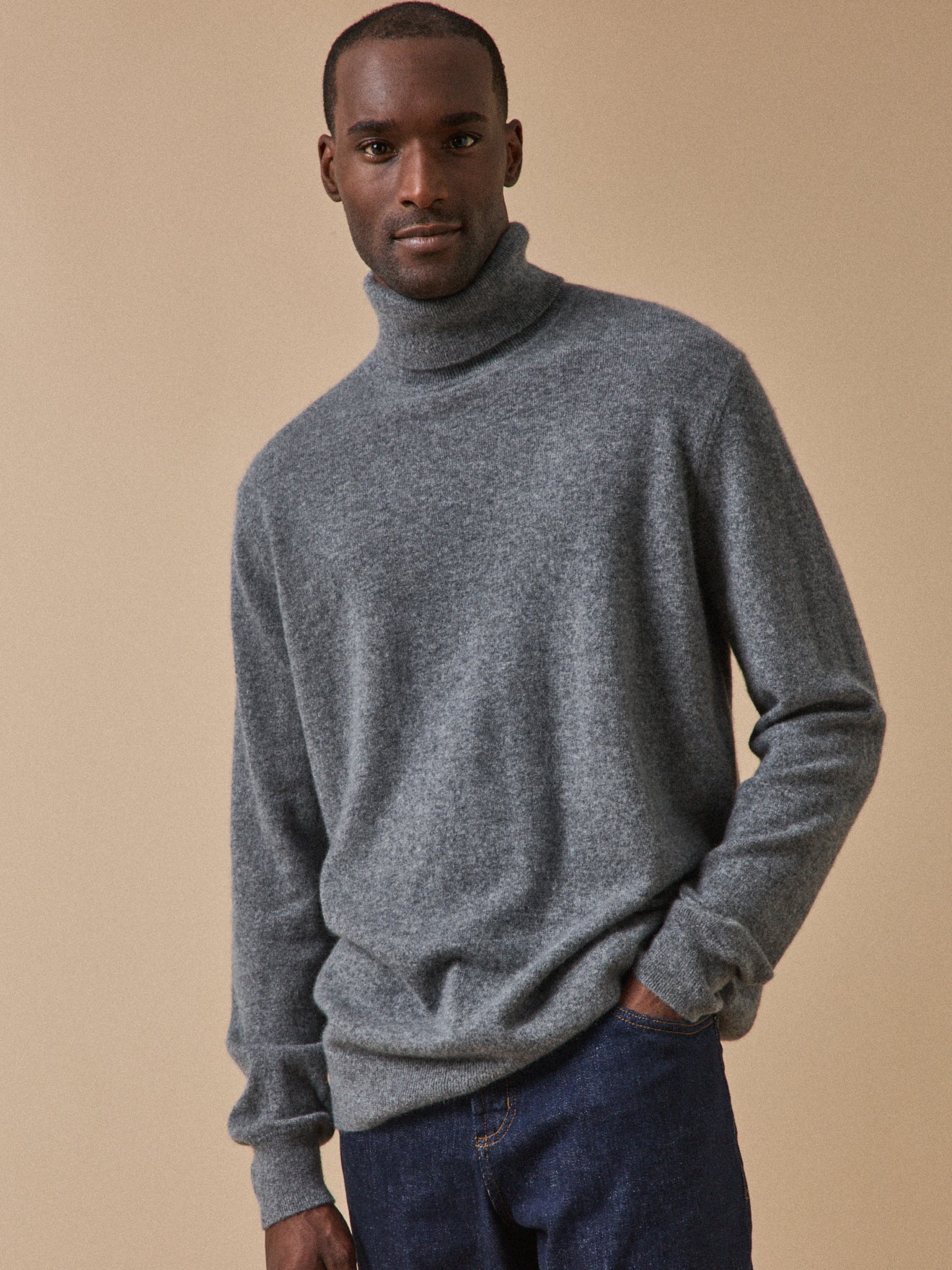 Herrenpullover mit Rollkragen - Cashmere-Kollektion