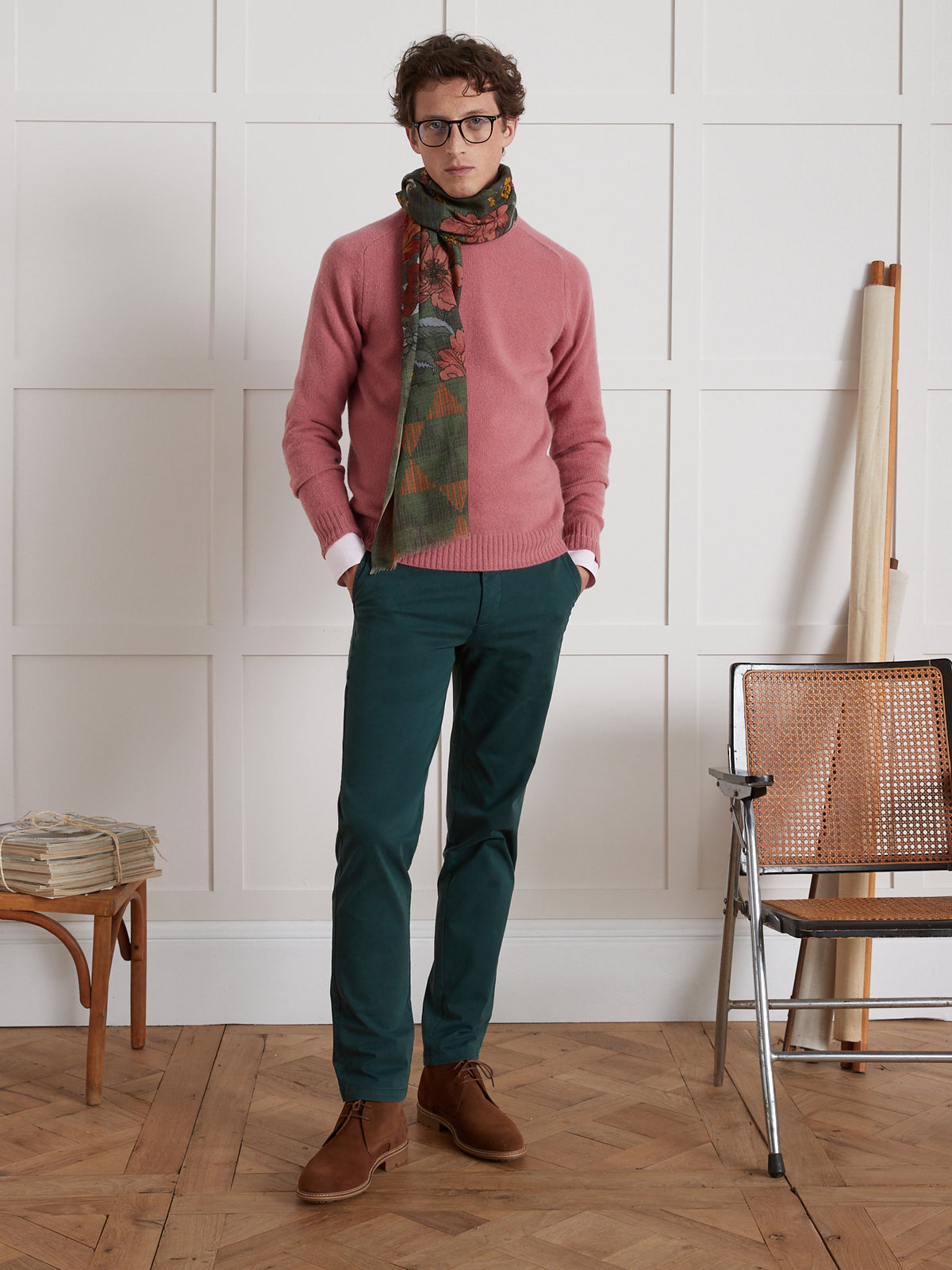 Pull col rond homme laine mérinos
