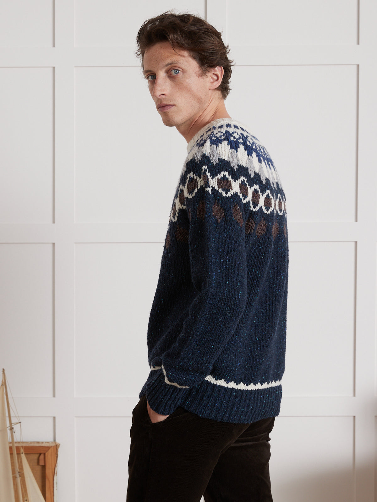 Herrenpullover mit Jacquard