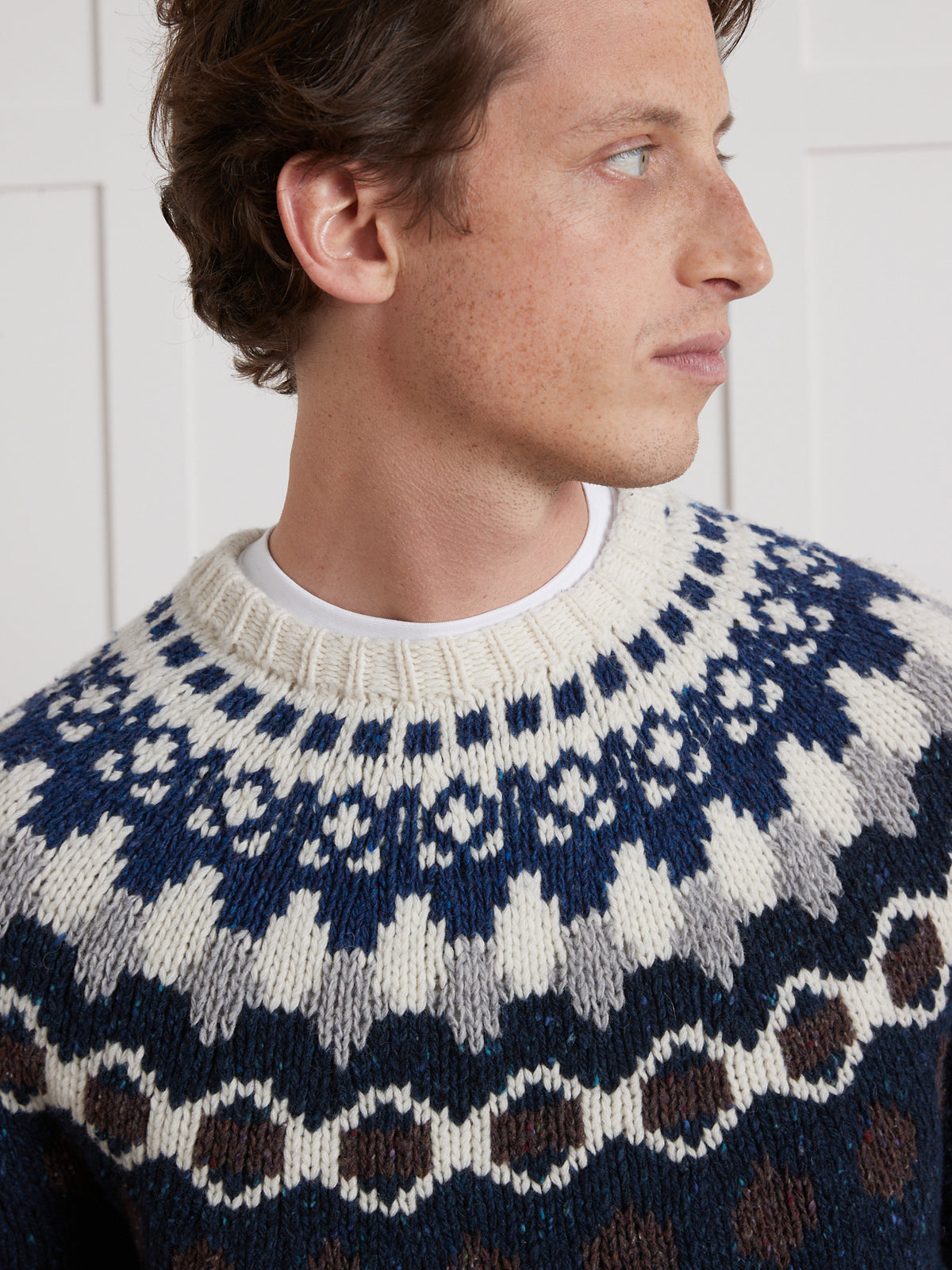 Herrenpullover mit Jacquard