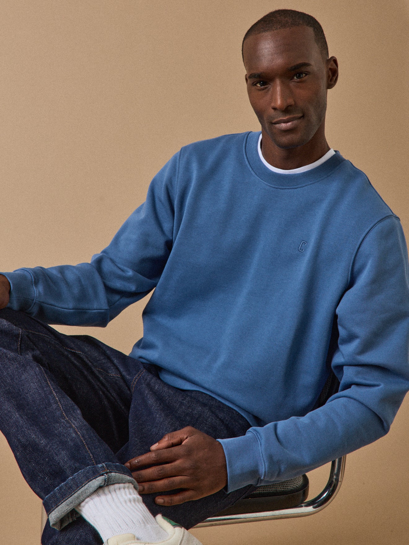 Herren-Sweatshirt aus Molton aus Bio-Baumwolle