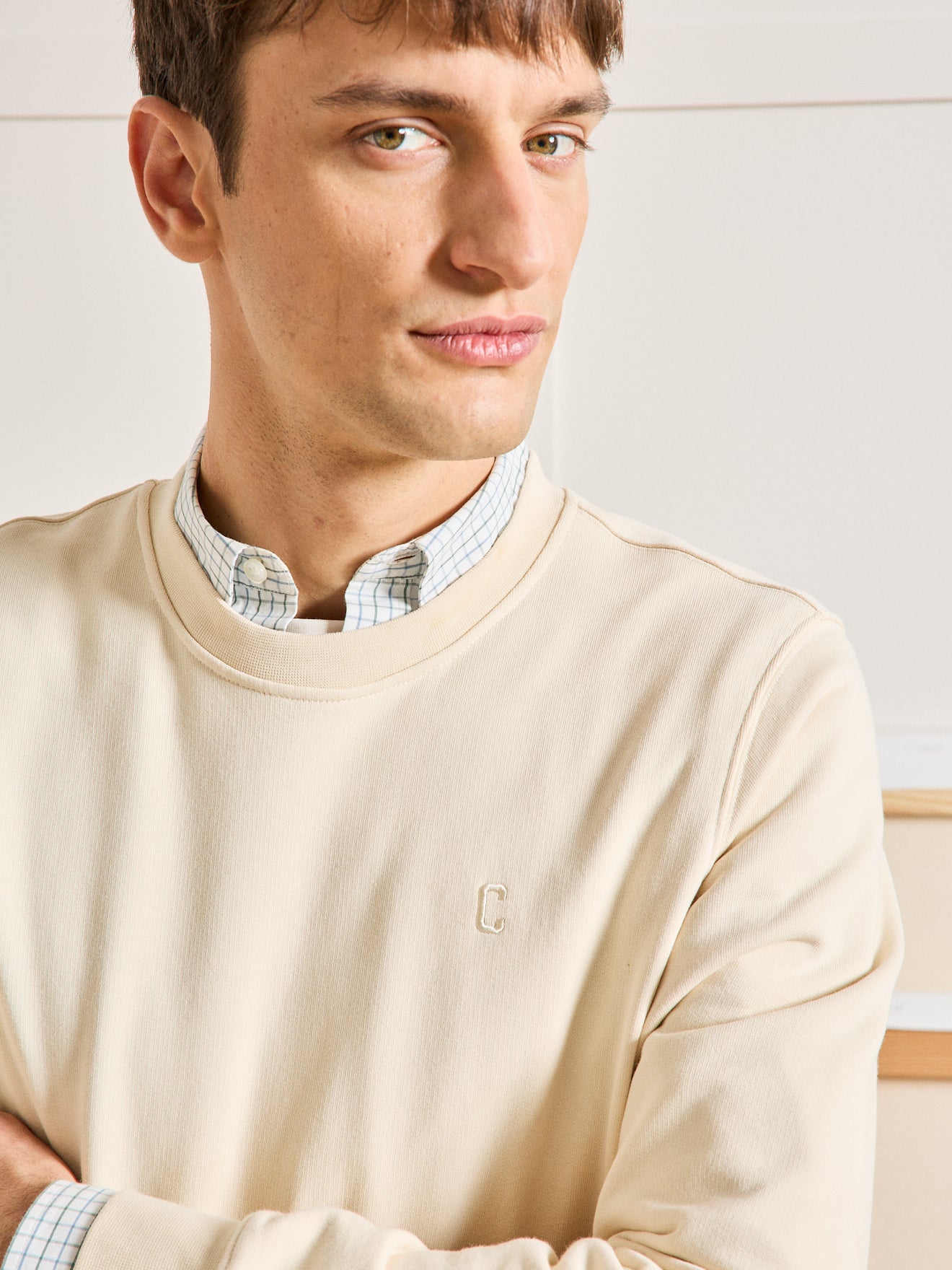 Herren-Sweatshirt aus Molton aus Bio-Baumwolle