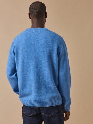 Pull col rond homme mélange laine