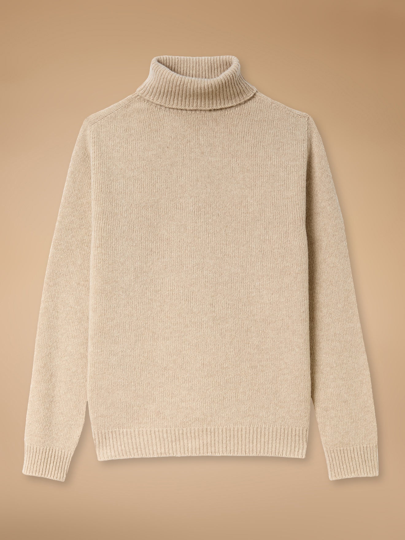 Herrenpullover aus Wolle mit Rollkragen