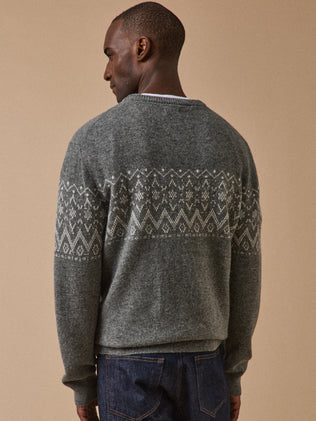 Pull jacquard homme
