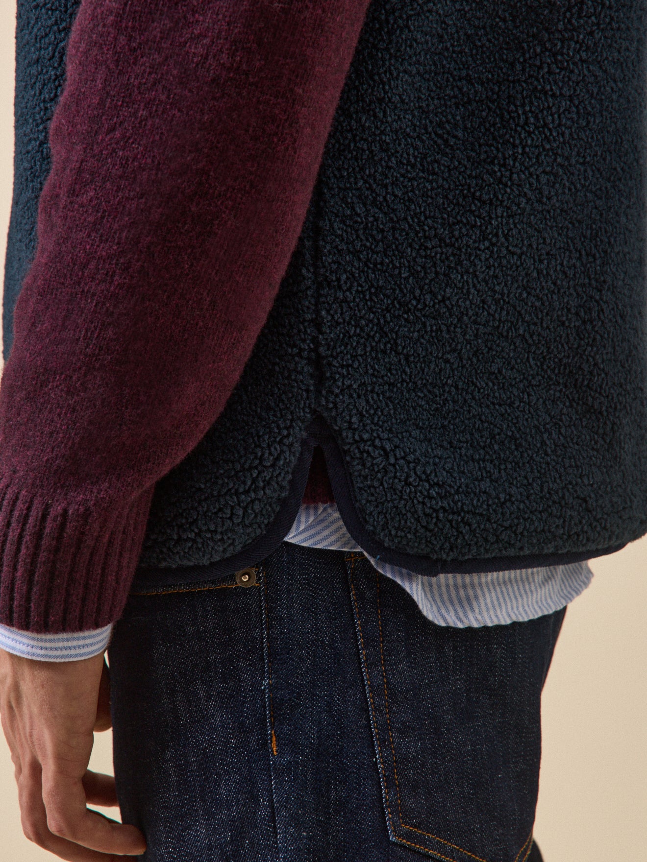 Herrenweste aus Sherpa