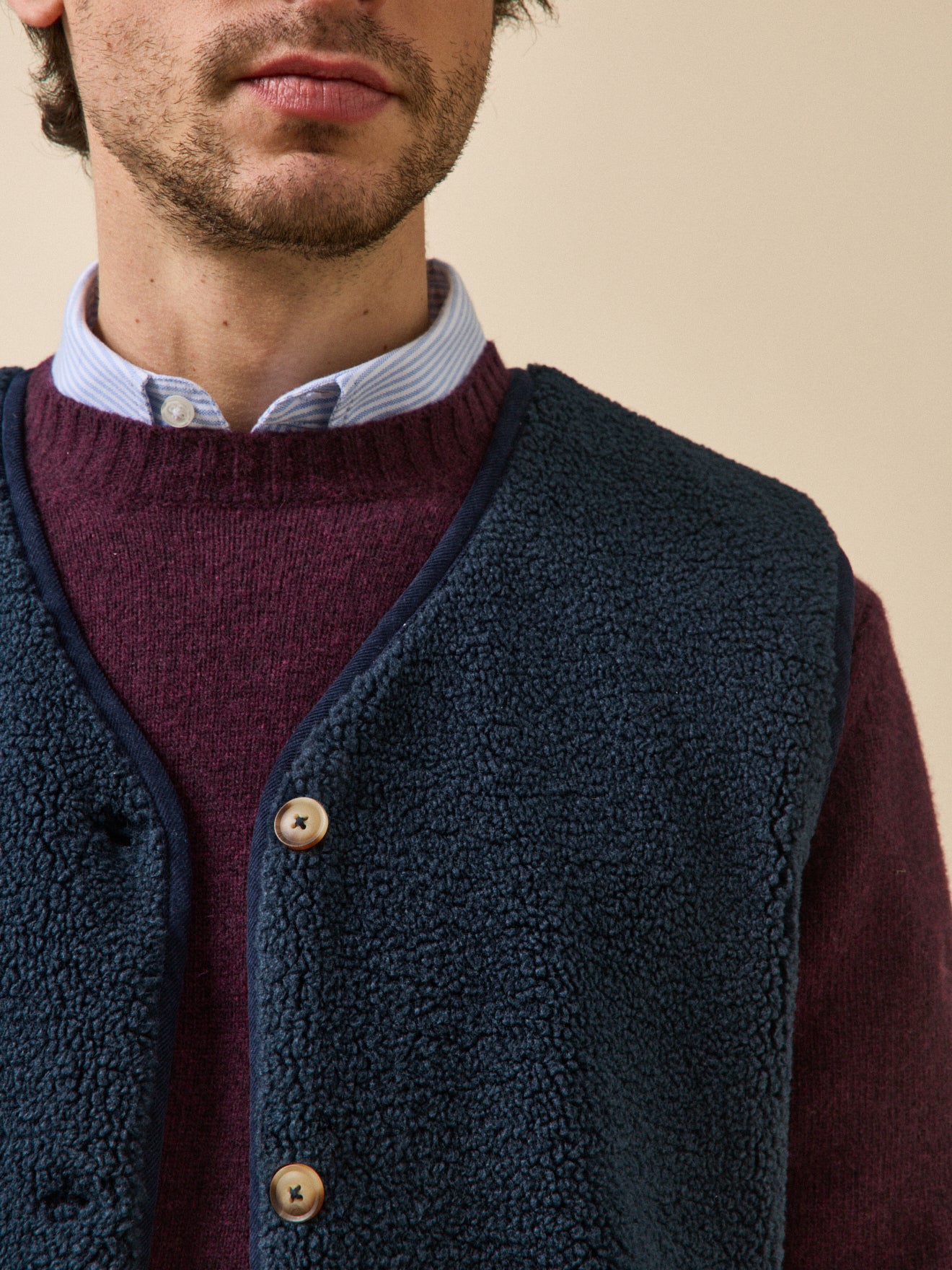 Herrenweste aus Sherpa