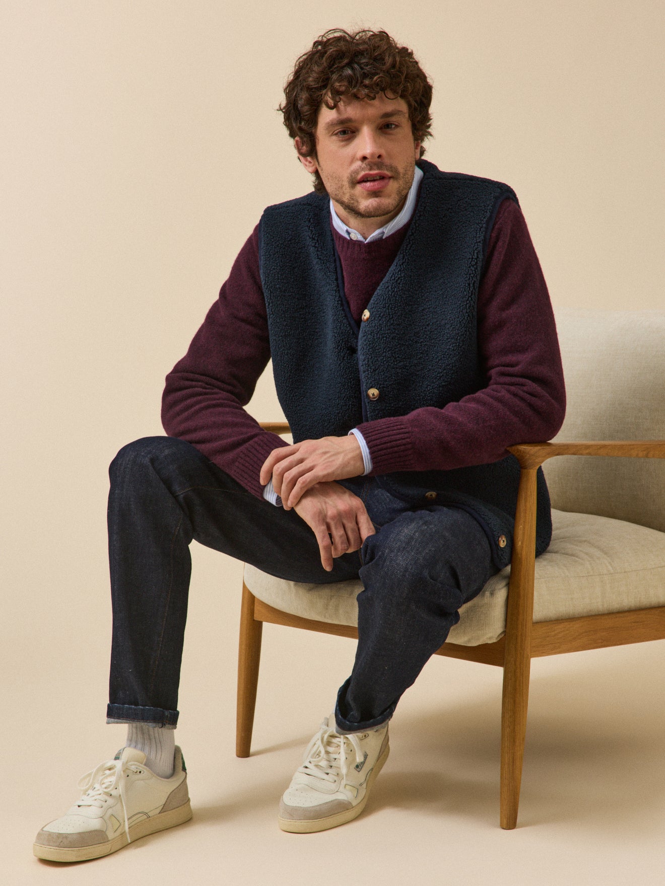 Herrenweste aus Sherpa