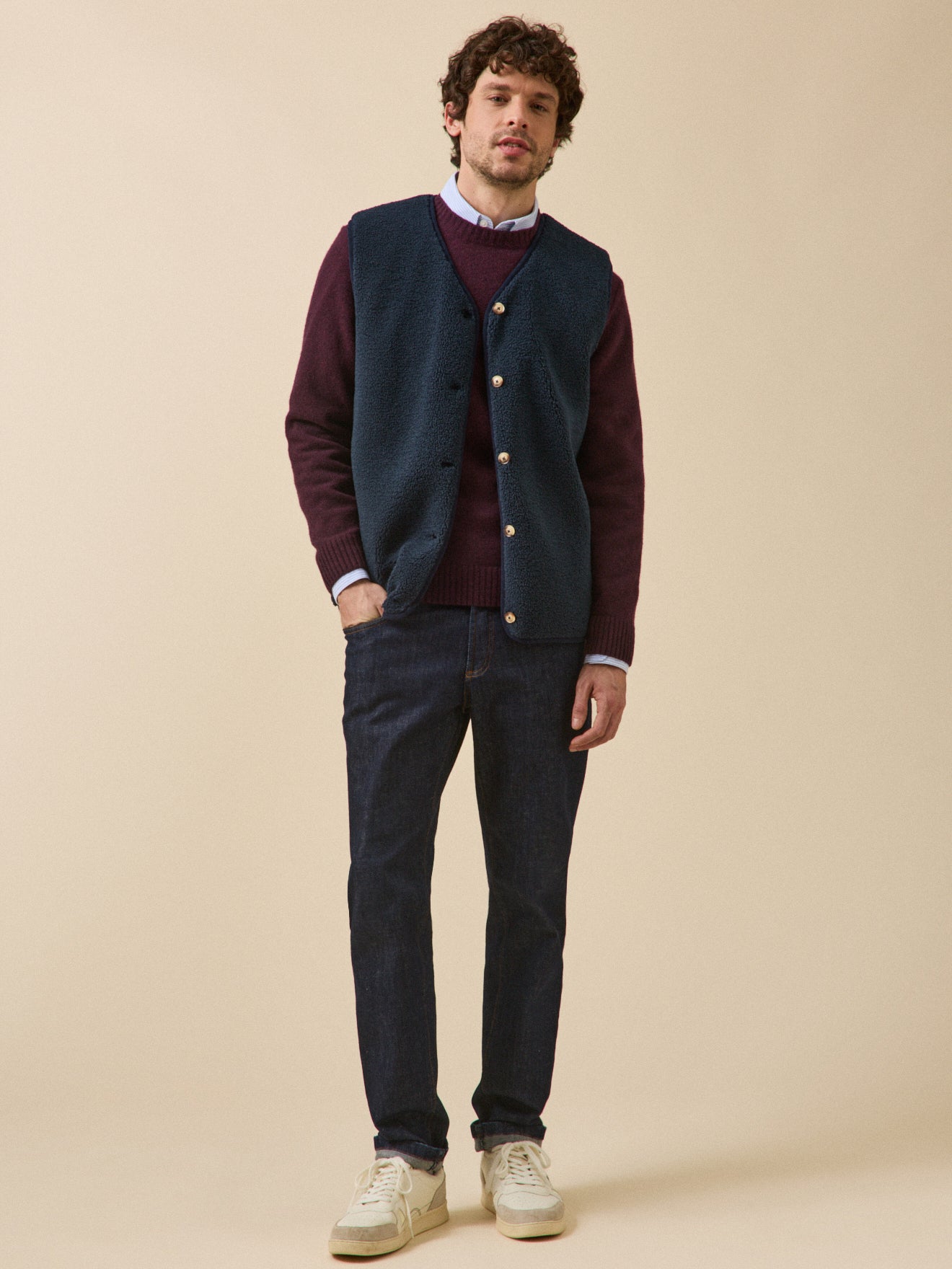 Herrenweste aus Sherpa