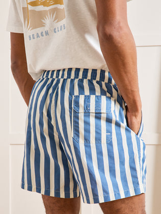 Short de bain rayé homme