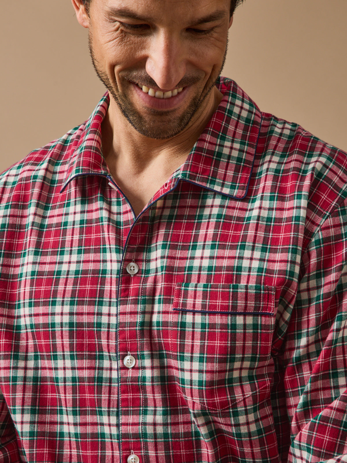 Karierter Herren-Pyjama aus Flanell