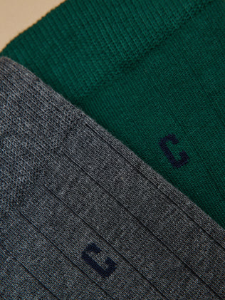 Chaussettes unies homme lot de 2 paires - Cyrillus X les 3 Tricoteurs