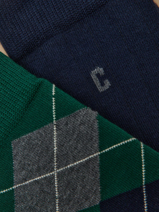 Chaussettes unies homme lot de 2 paires - Cyrillus X les 3 Tricoteurs