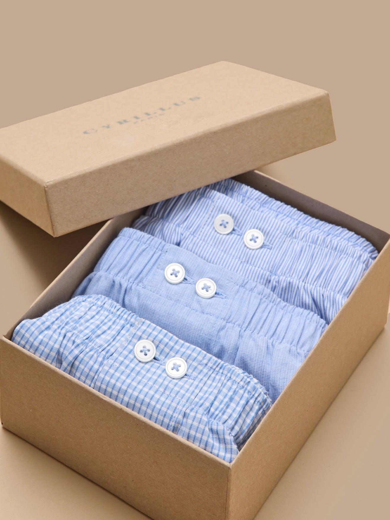 Geschenkbox: Herren-Boxershorts im 3er-Set