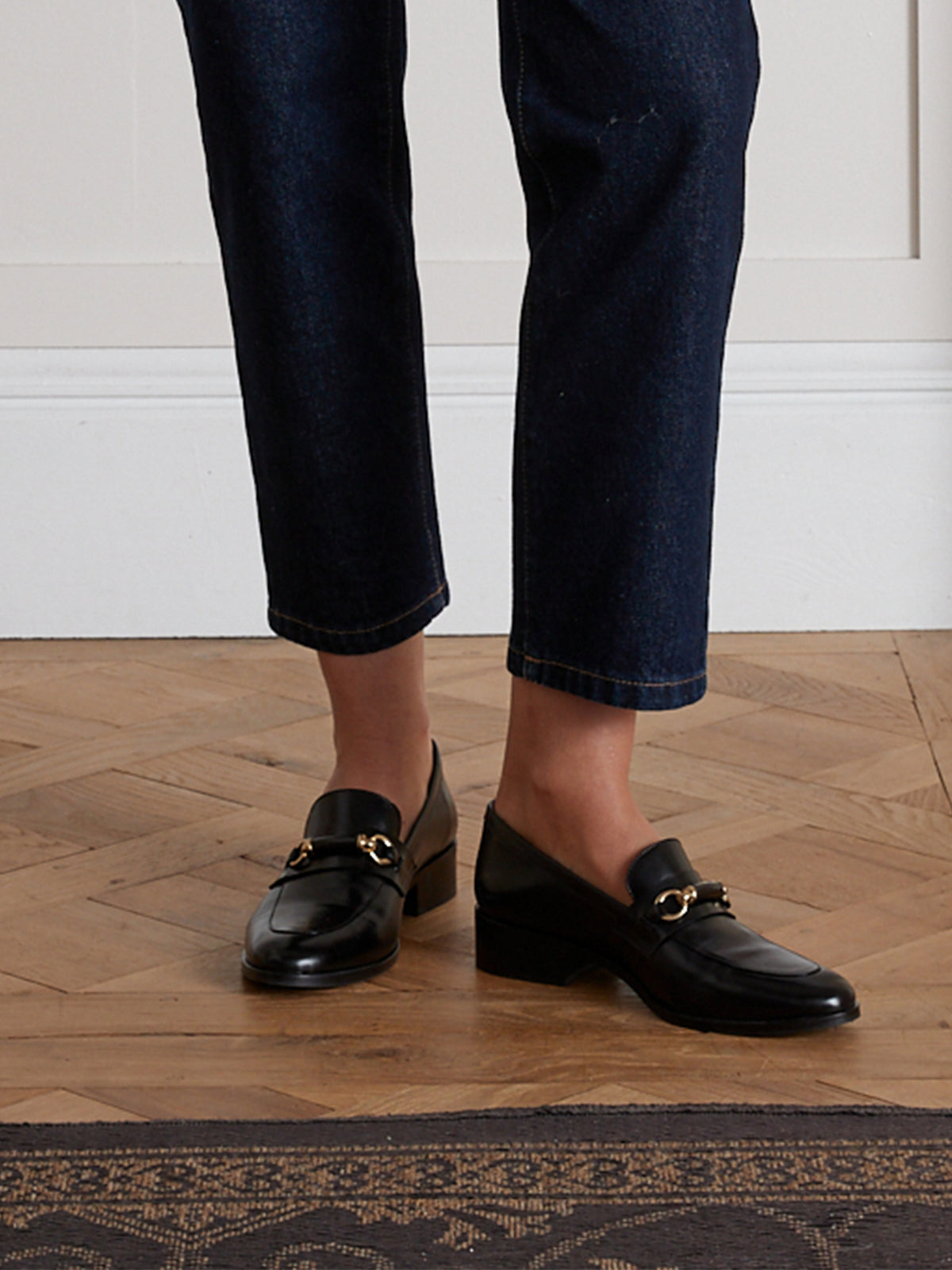 Mocassins bijou cuir femme