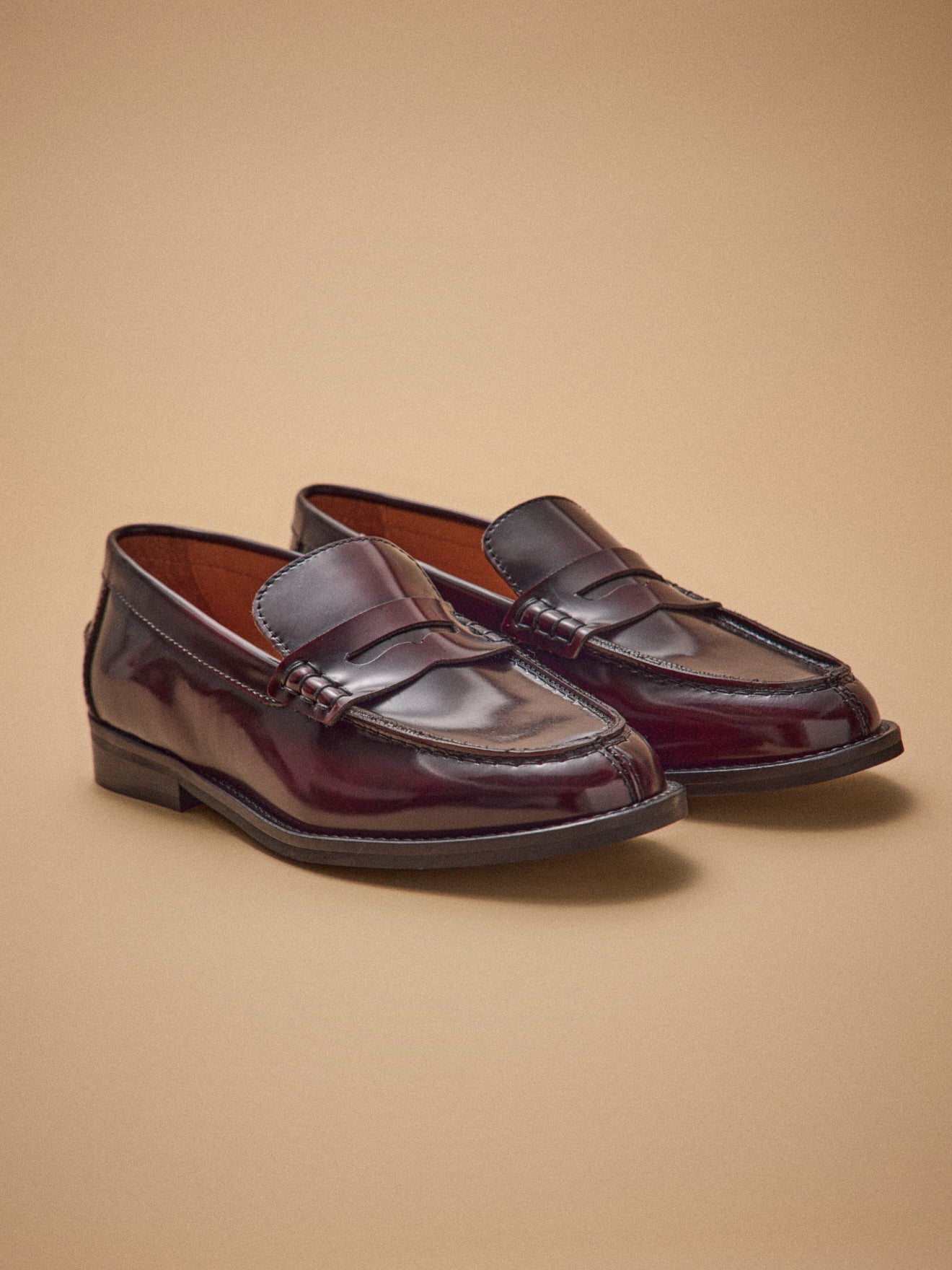 Mocassins cuir vernis femme