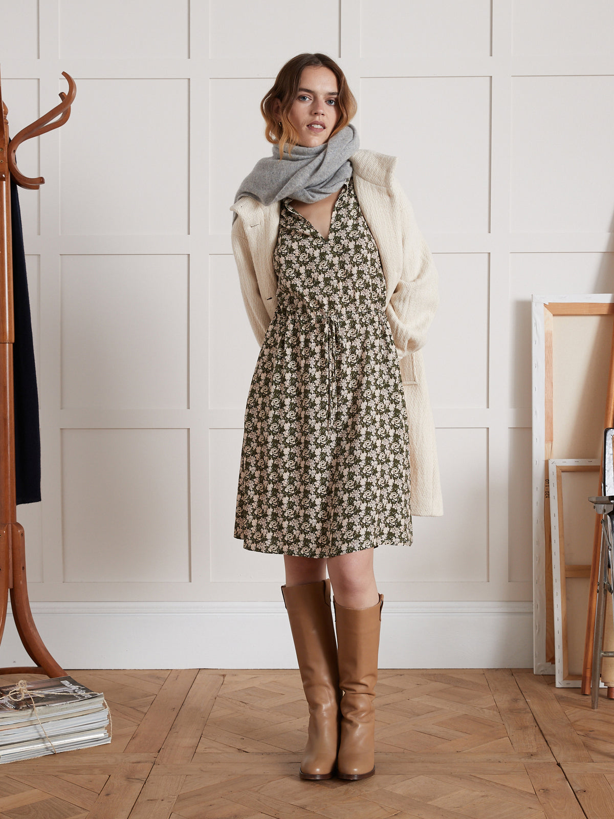 Bottes cuir à talon femme