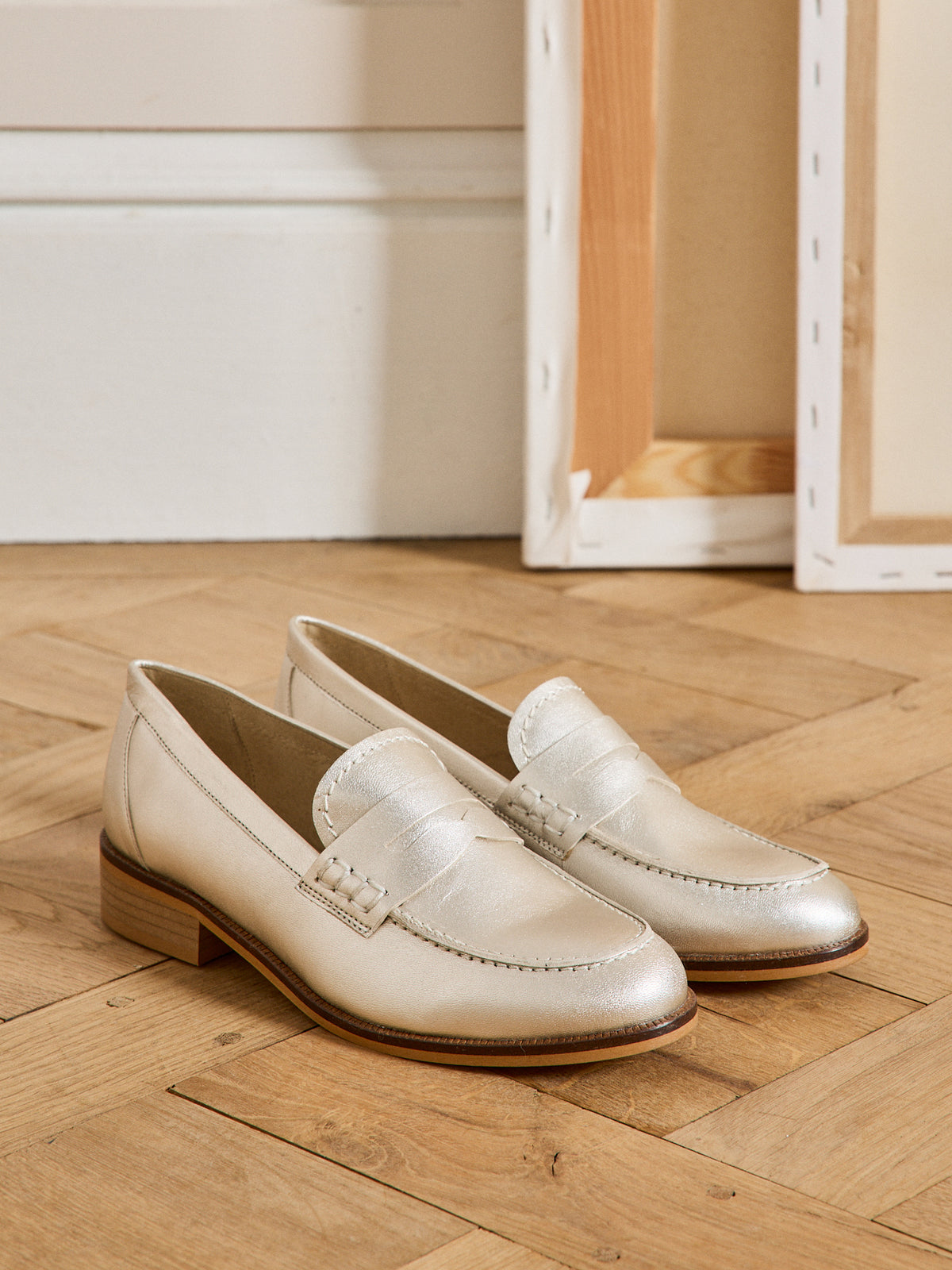 Mocassins cuir femme