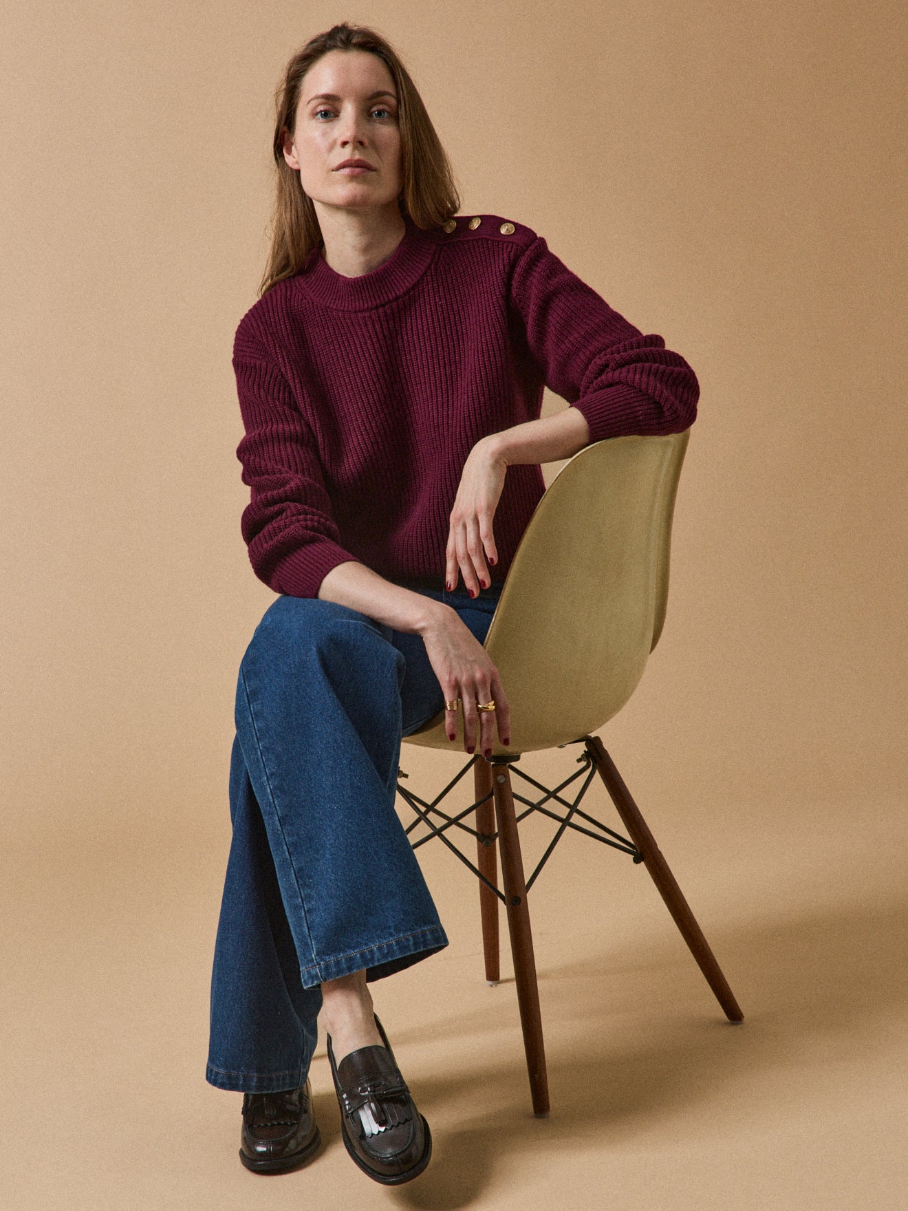 Damen-Loafer mit Fransen und Leder-Quasten