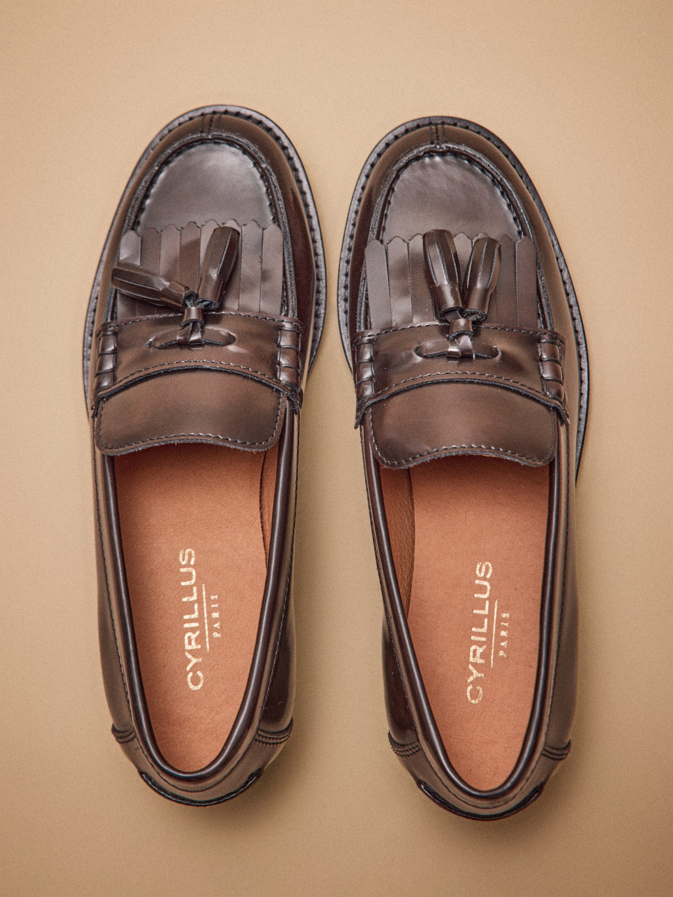 Damen-Loafer mit Fransen und Leder-Quasten