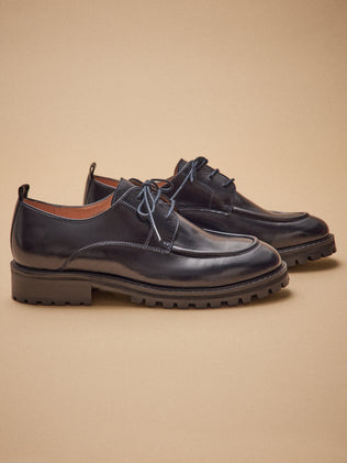 Derbies lacées cuir femme