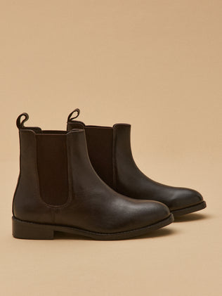 Boots chelsea cuir femme