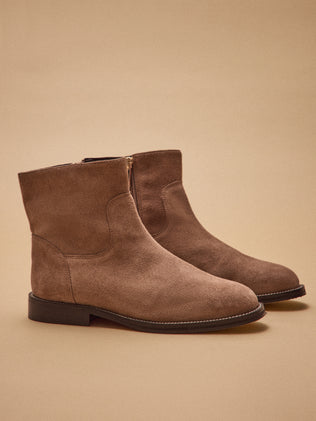 Boots camarguaises cuir velouté femme