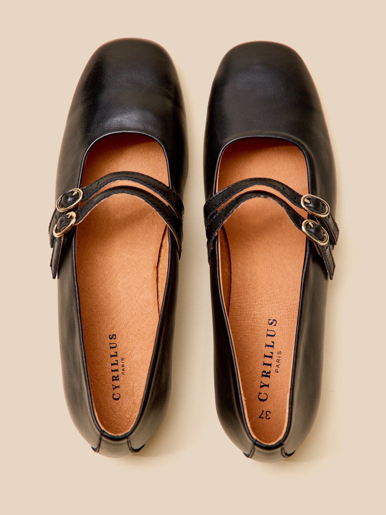 Damen-Ballerinas mit 2 Riemen