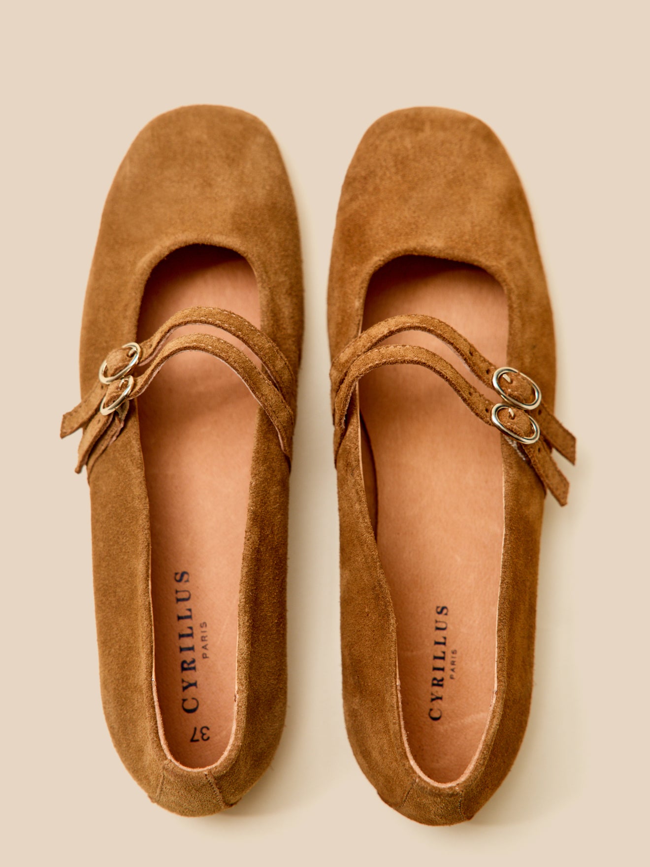 Damen-Ballerinas mit 2 Riemen