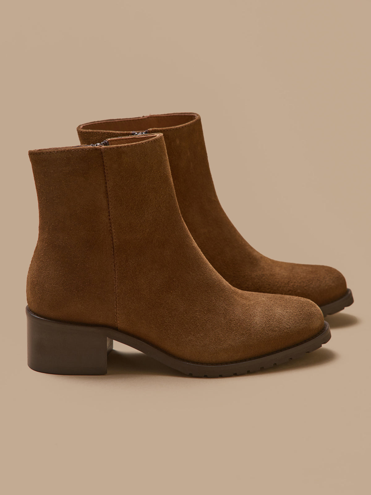 Boots à talon cuir femme