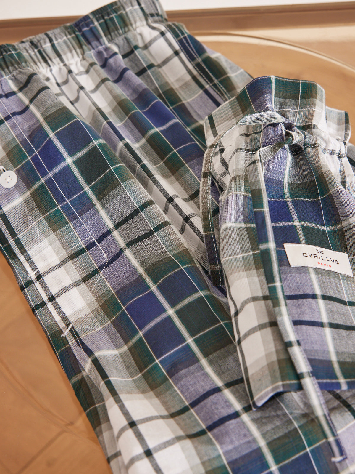 Caleçon ouvert coton carreaux homme