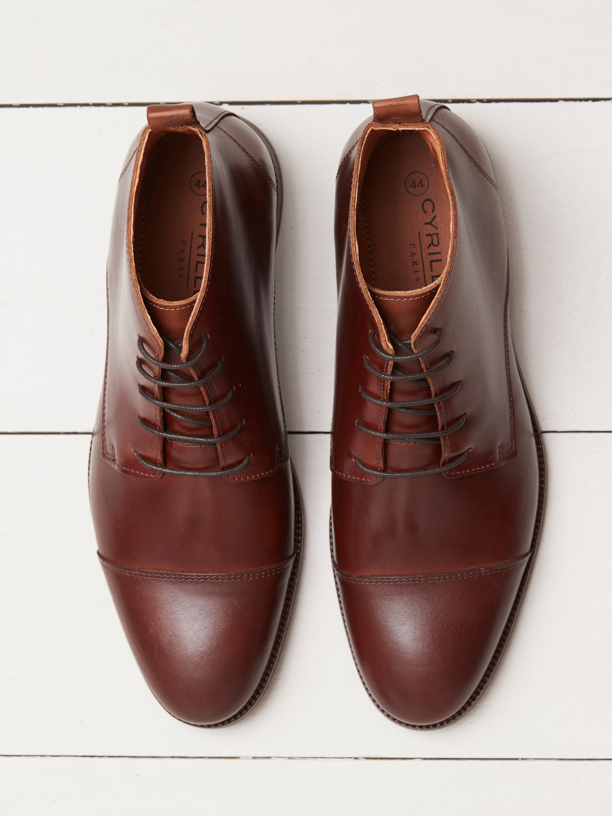 Boots lacées cuir homme