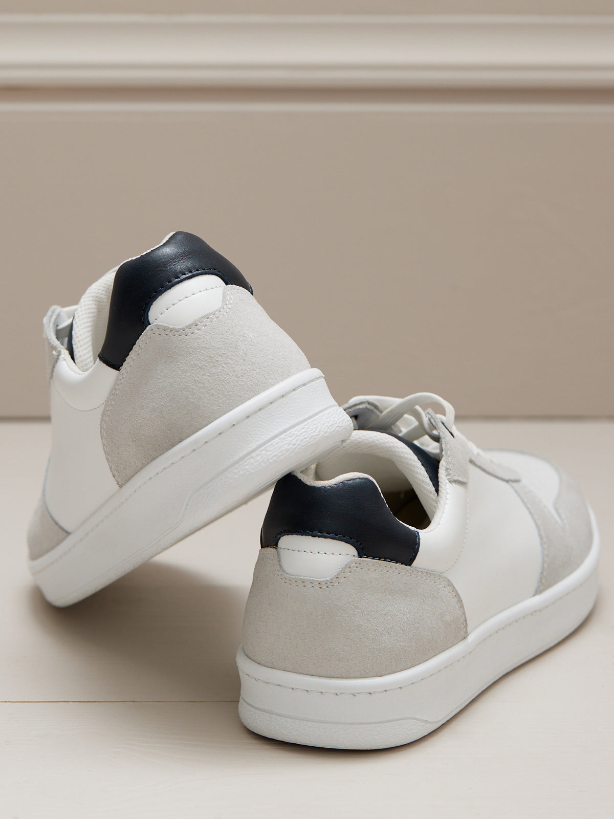 Baskets cuir homme