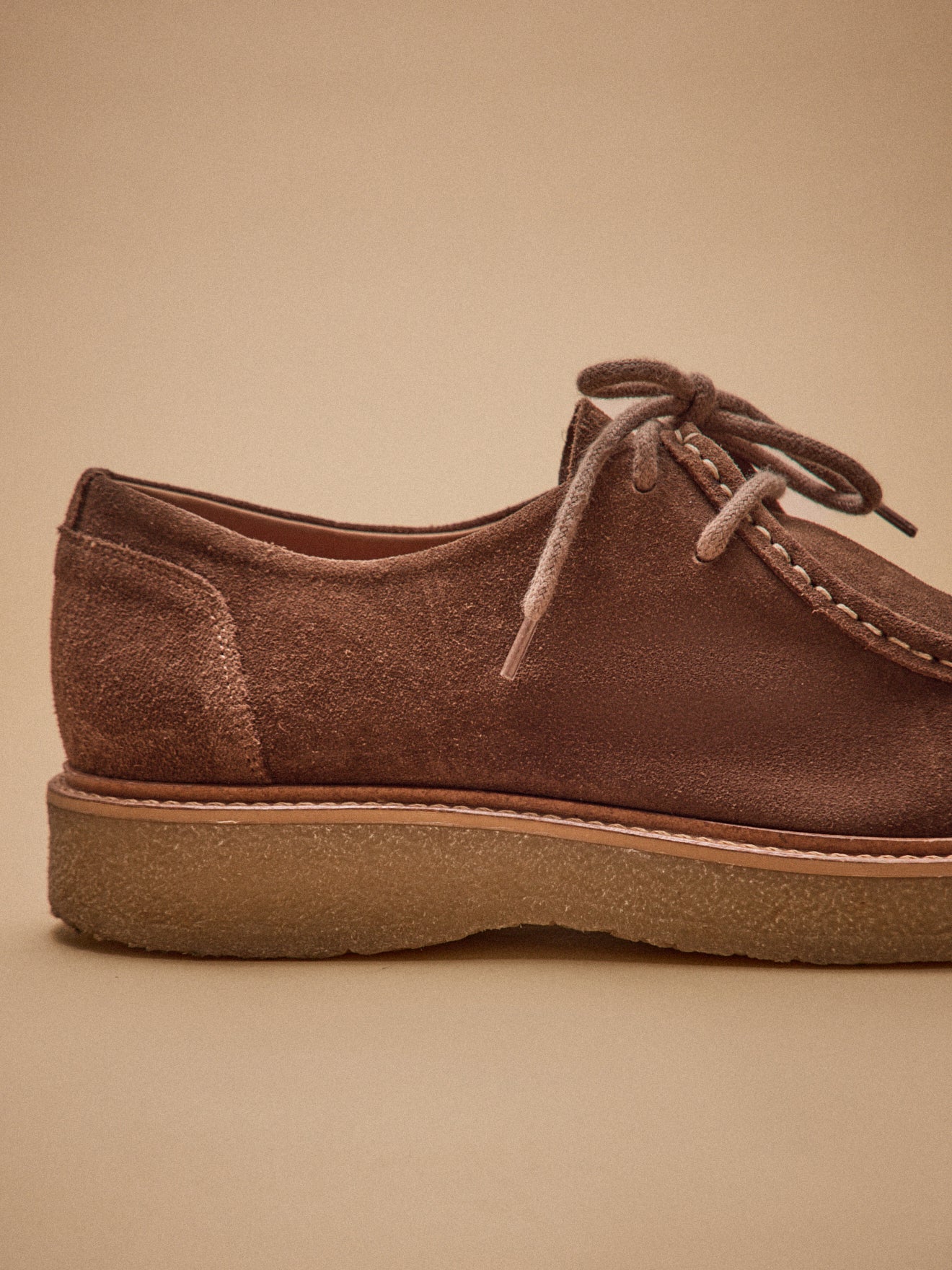 Herren-Derbies aus Spaltleder mit Schnürsenkeln