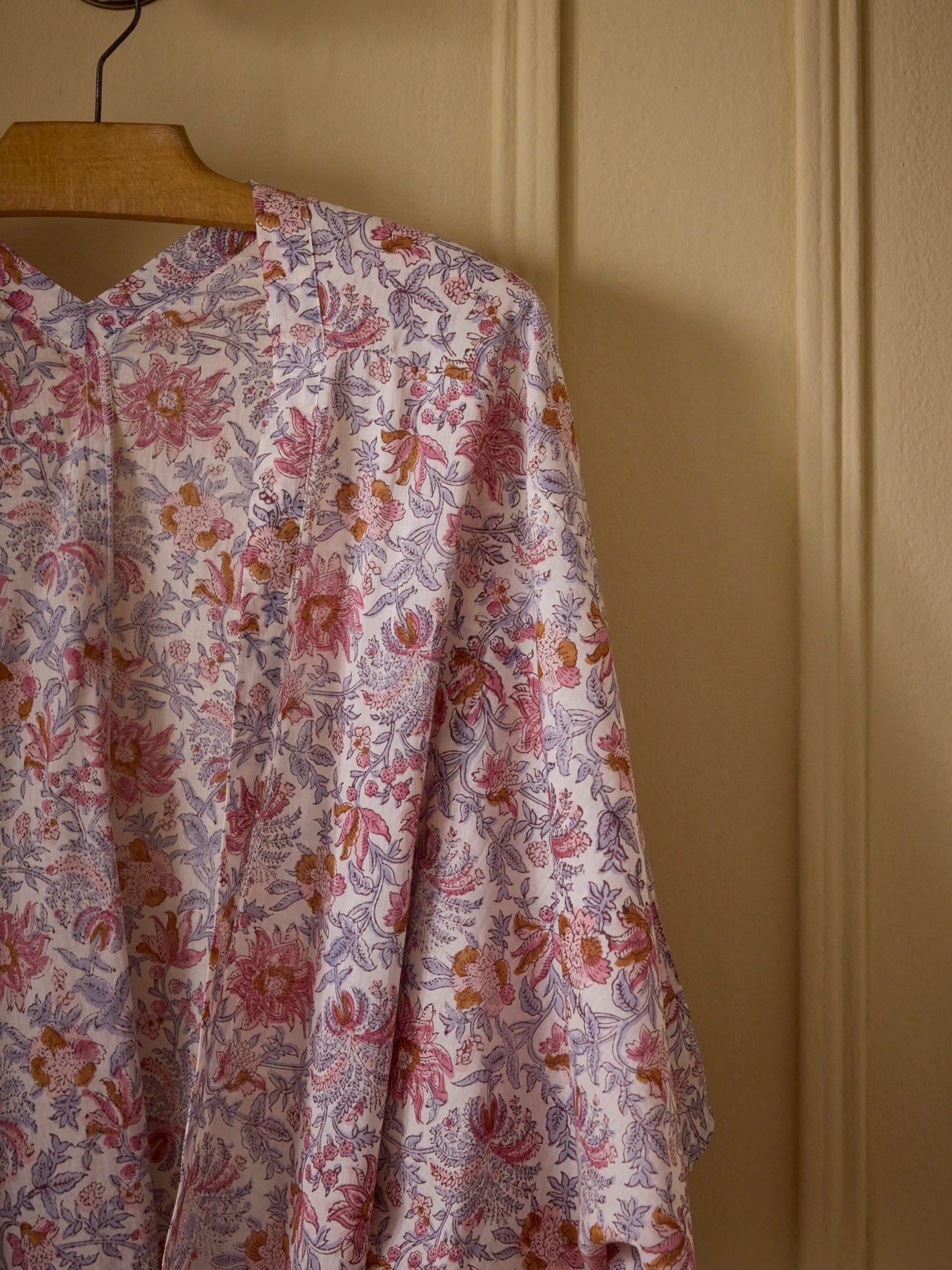 Kimono femme voile de coton indien - imprimé Indore