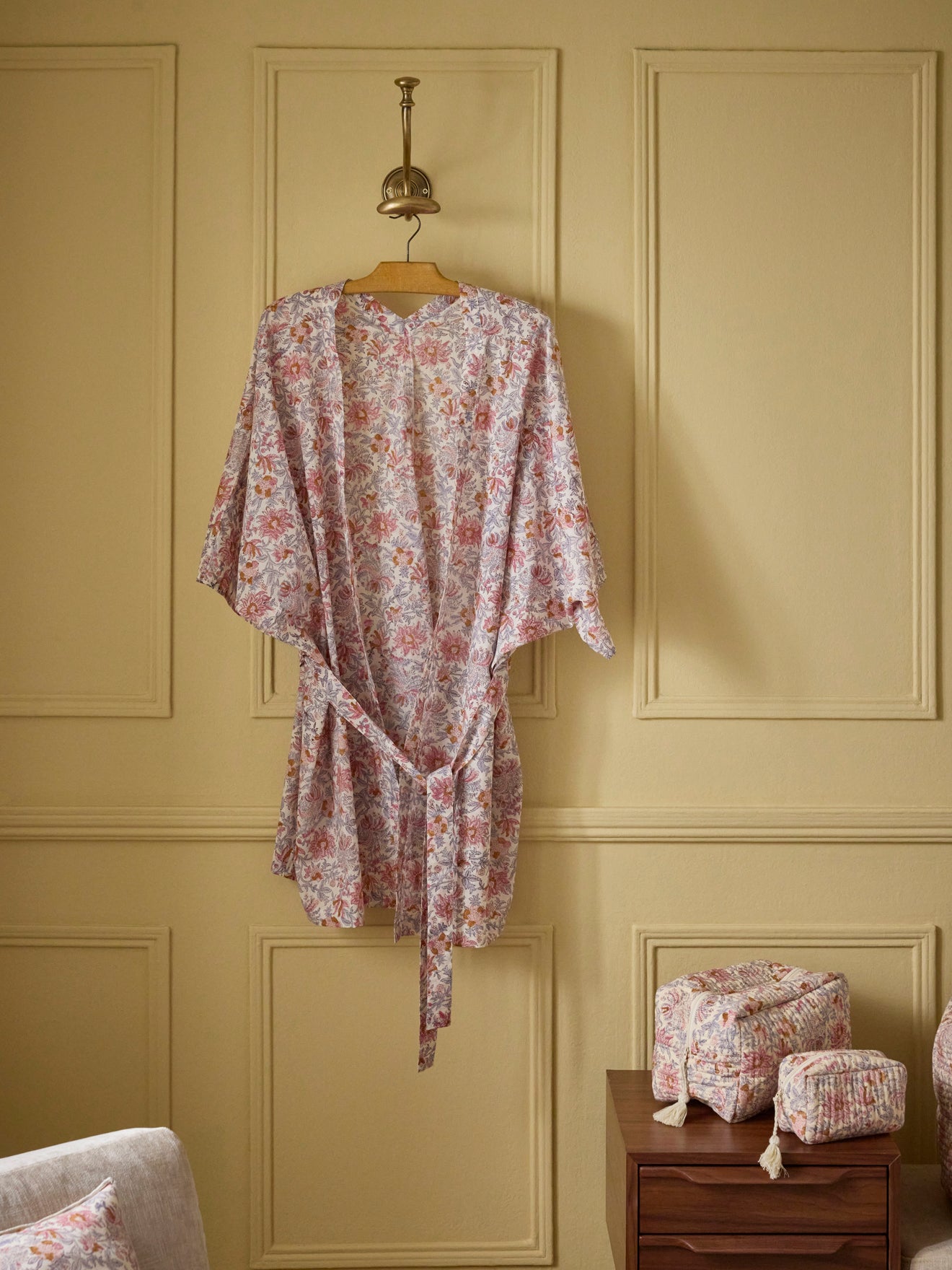 Kimono femme voile de coton indien - imprimé Indore