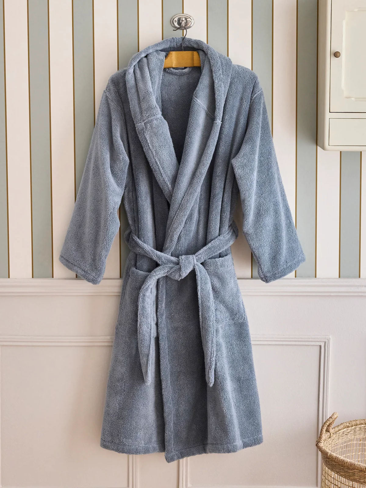 Bademantel aus Frottee mit Kapuze