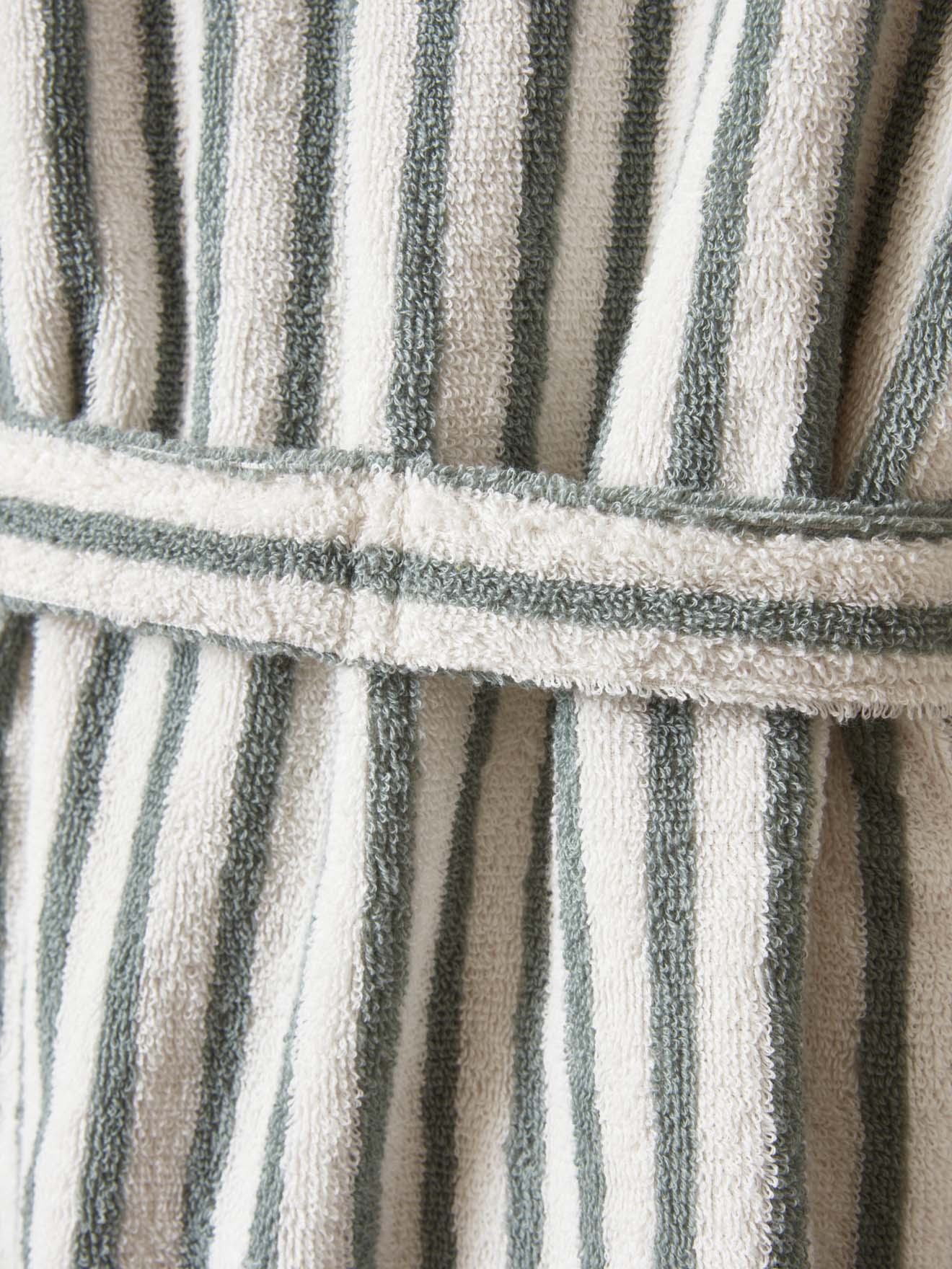 Gestreifter Kinder-Bademantel aus Baumwolle